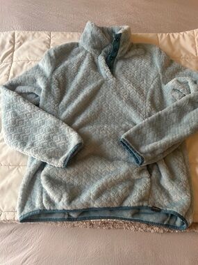 Eddie Bauer Plush Light Blue Fleece Pullover